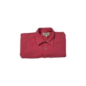 Cabela's Men's Vintage Rust Color Deerskin Soft Chamios Shirt Size Large-Tall